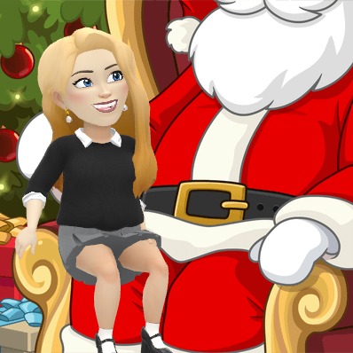 sitting on Santa's lap