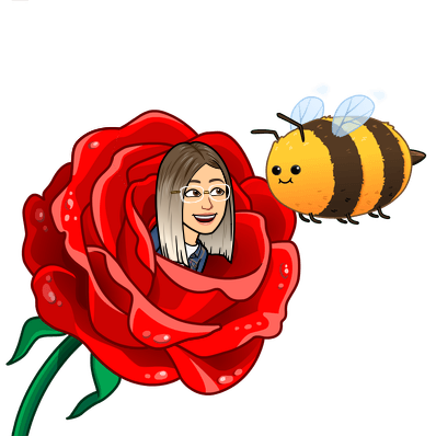 rose and bee