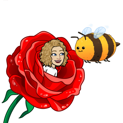 rose and bee