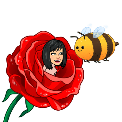 rose and bee