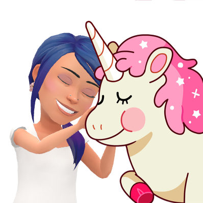 petting mr. unicorn