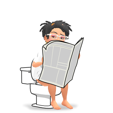 on toilet