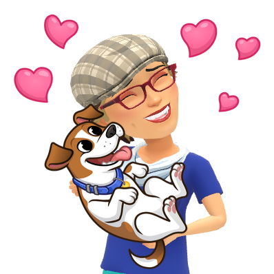 hugging a dog