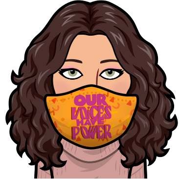 our voices have power face mask