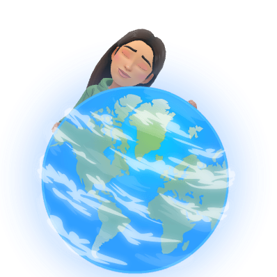 hugging earth