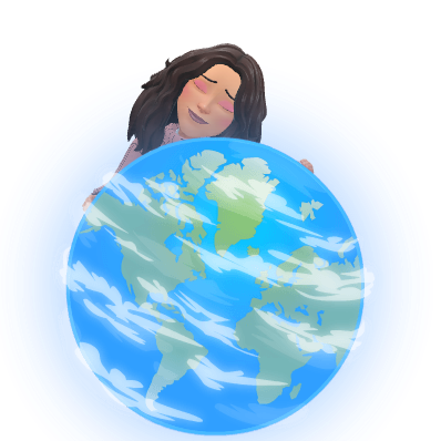 hugging earth