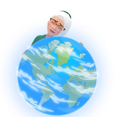 hugging earth