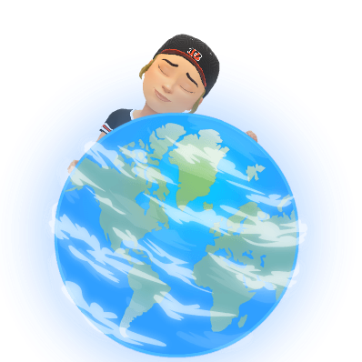 hugging earth