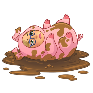 sad pig