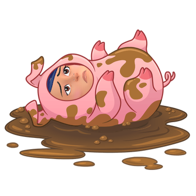 sad pig