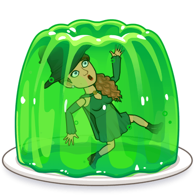 stuck in a green jello mold 