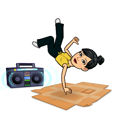 doing a breakdance move called the freeze with boombox in background