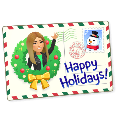happy holidays postcard