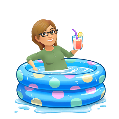 kiddie pool relaxing