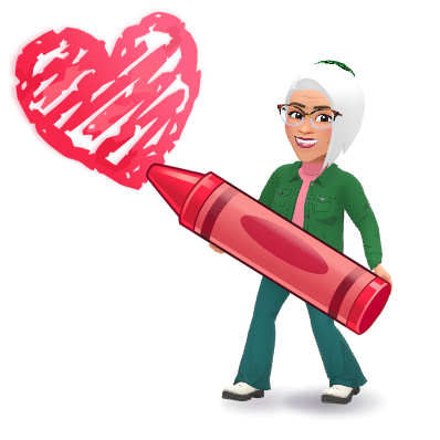 crayon heart