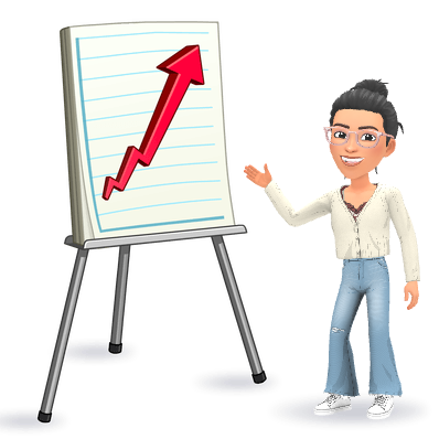 positive red arrow presentation