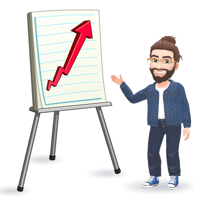 positive red arrow presentation