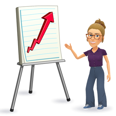 positive red arrow presentation