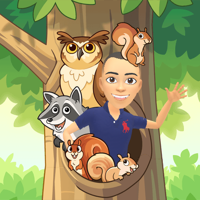 waving with forest critters