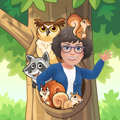 waving with forest critters