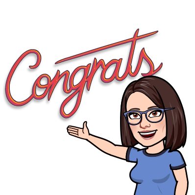 Bitmoji Image: Congrats