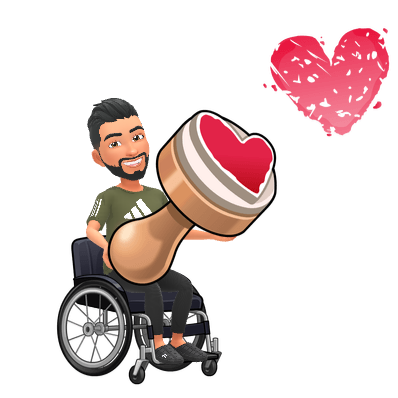 heart stamp wheelchair